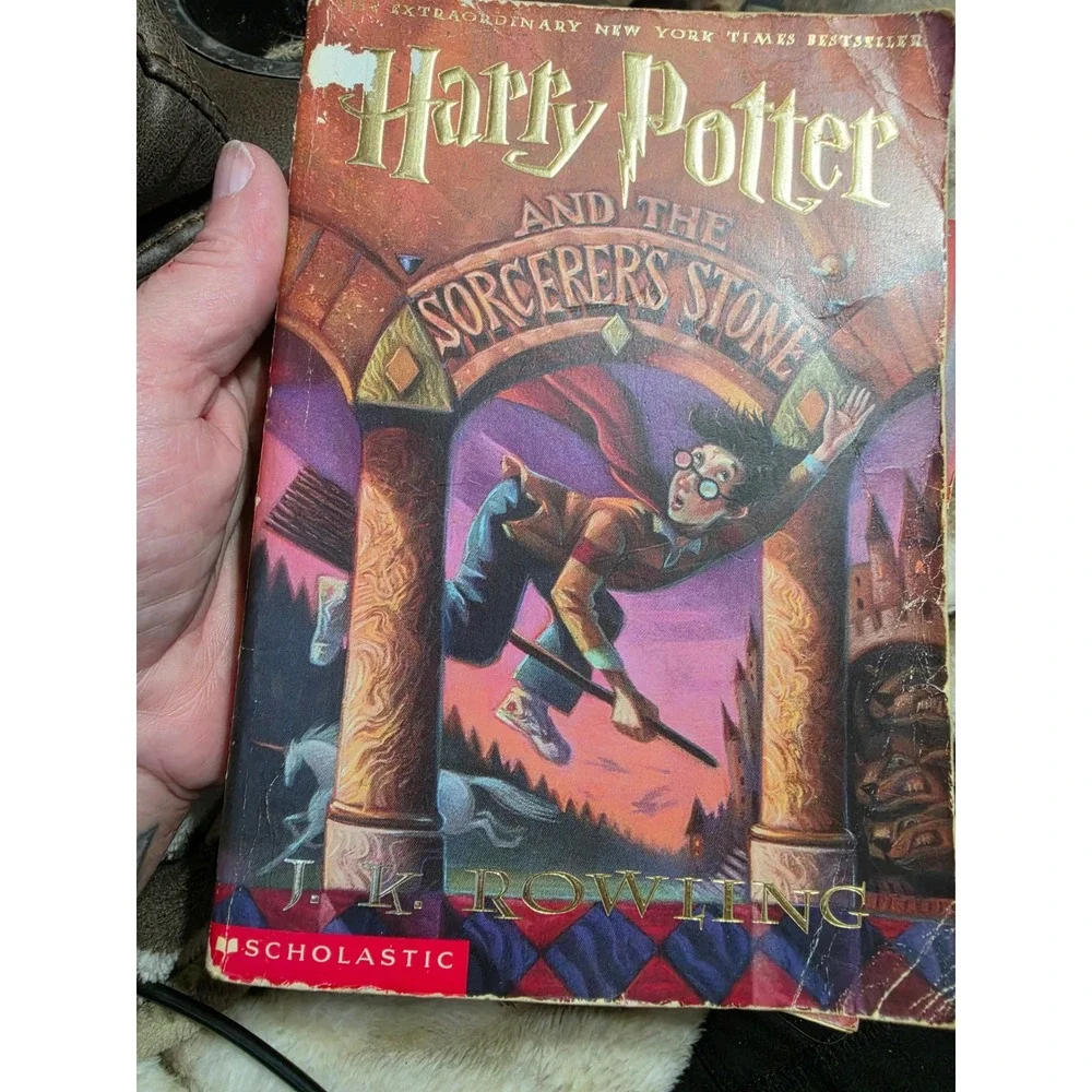 Harry Potter Books 1-3 Paperback Lot JK Rowling Scholastic Sorcerers Stone